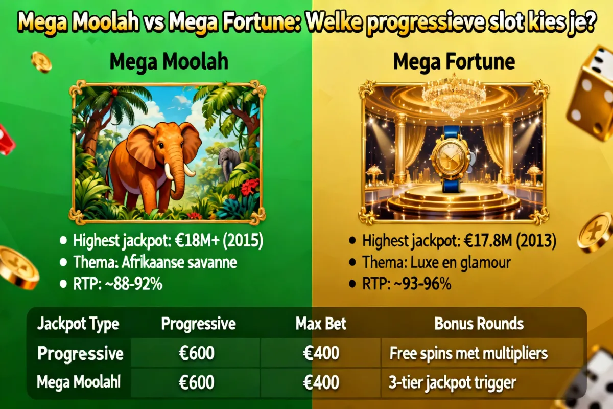 Mega Moolah vs Mega Fortune: welke progressieve slot kies je?